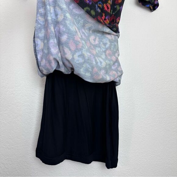 FARM Rio Leopard Print Jersey Sheath Dress in Black Ikat-Dyed Size S - Picture 12 of 13